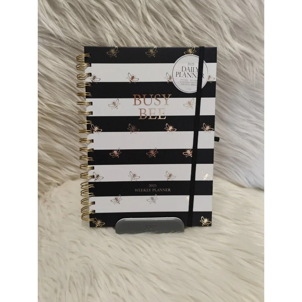 BUSSY BEE DAILY PLANNER 2025  7'' X 10''  WEEKLY PLANNER   HARD COVER NEW
